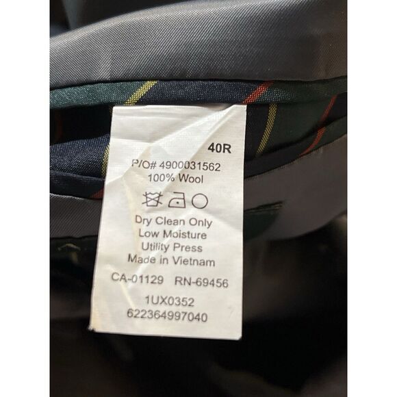 Lauren Ralph Lauren‎ Blazer Mens 40R Grey 100% Wool Suit Jacket - Picture 4 of 10